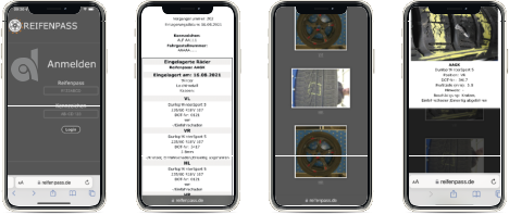 Screenshots Reifenpass